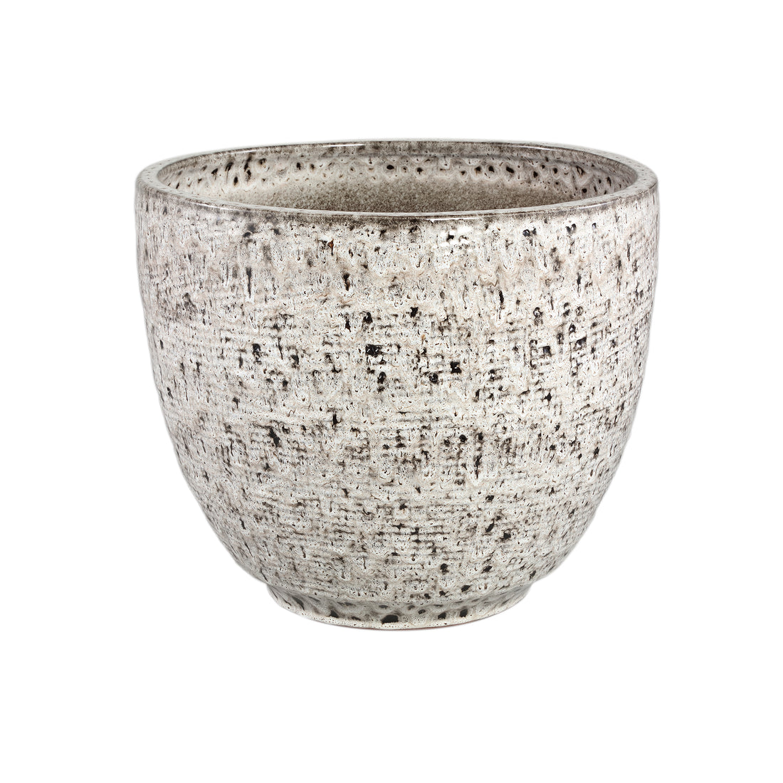 Elana Biała Okrągła Doniczka Ceramiczna Z Szarym WzoremXXL 50x50.5x44cm PTMD