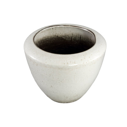 Kyleigh Beżowa Okrągła Doniczka Ceramiczna Gładka Niska M 29,5xH24cm PTMD