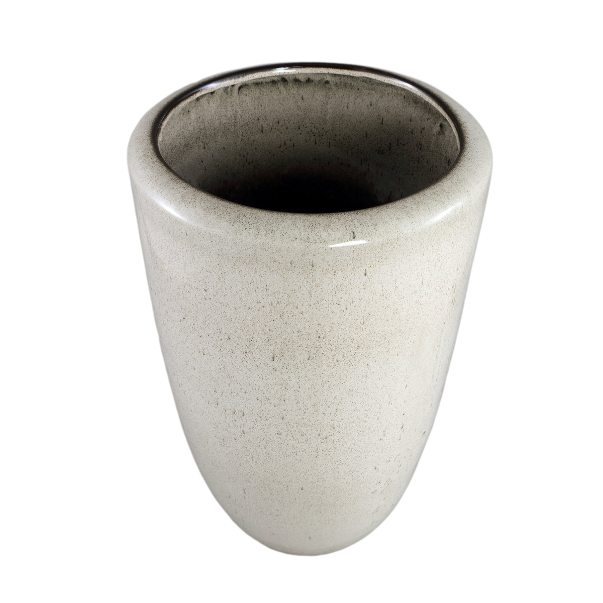 Kyleigh Beżowa Okrągła Doniczka Ceramiczna Gładka Wysoka L 35x58 cm PTMD