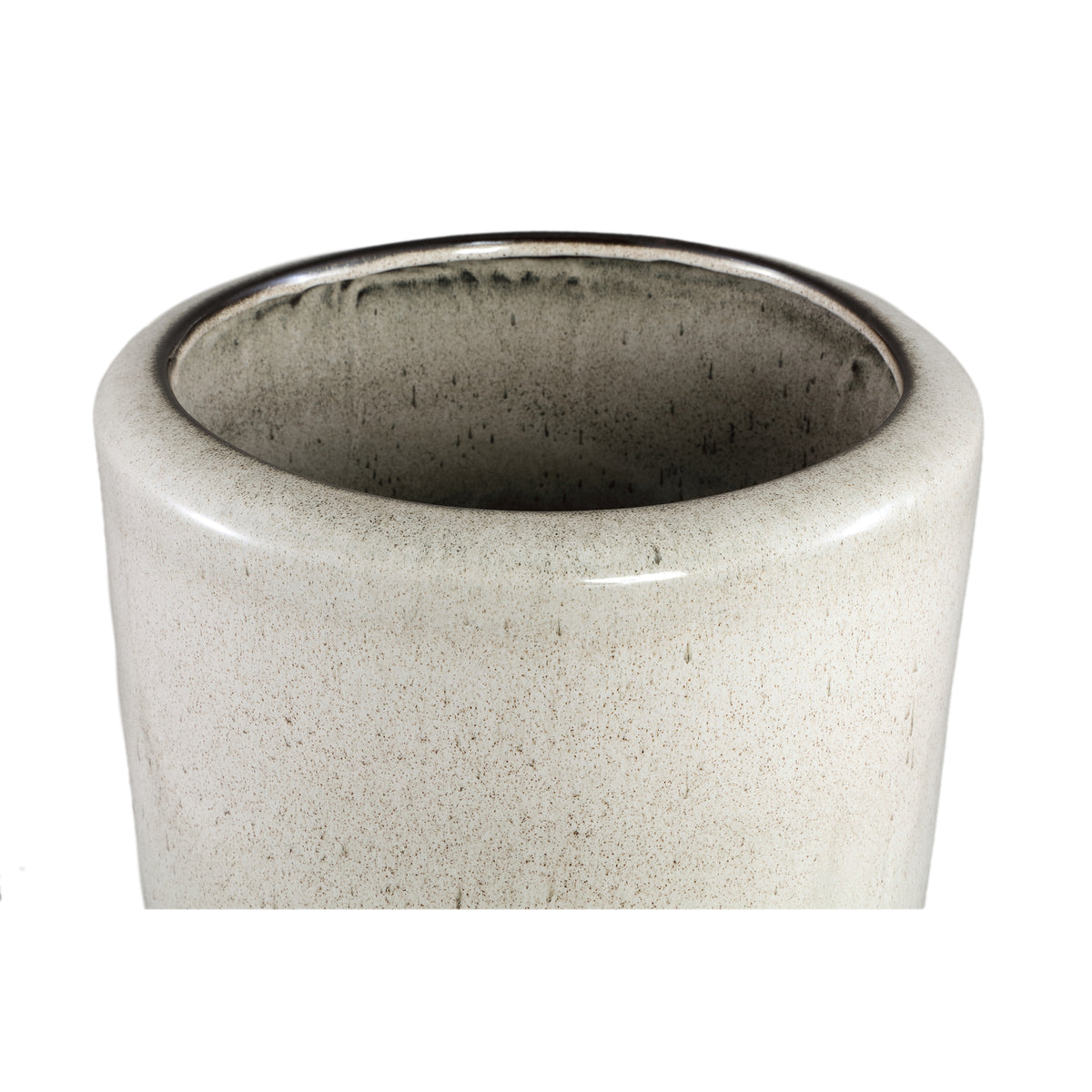 Kyleigh Beżowa Okrągła Doniczka Ceramiczna Gładka Wysoka L 35x58 cm PTMD