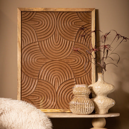 Panel ścienny Elasah Swirl Wzór Drewno Brązowy PTMD