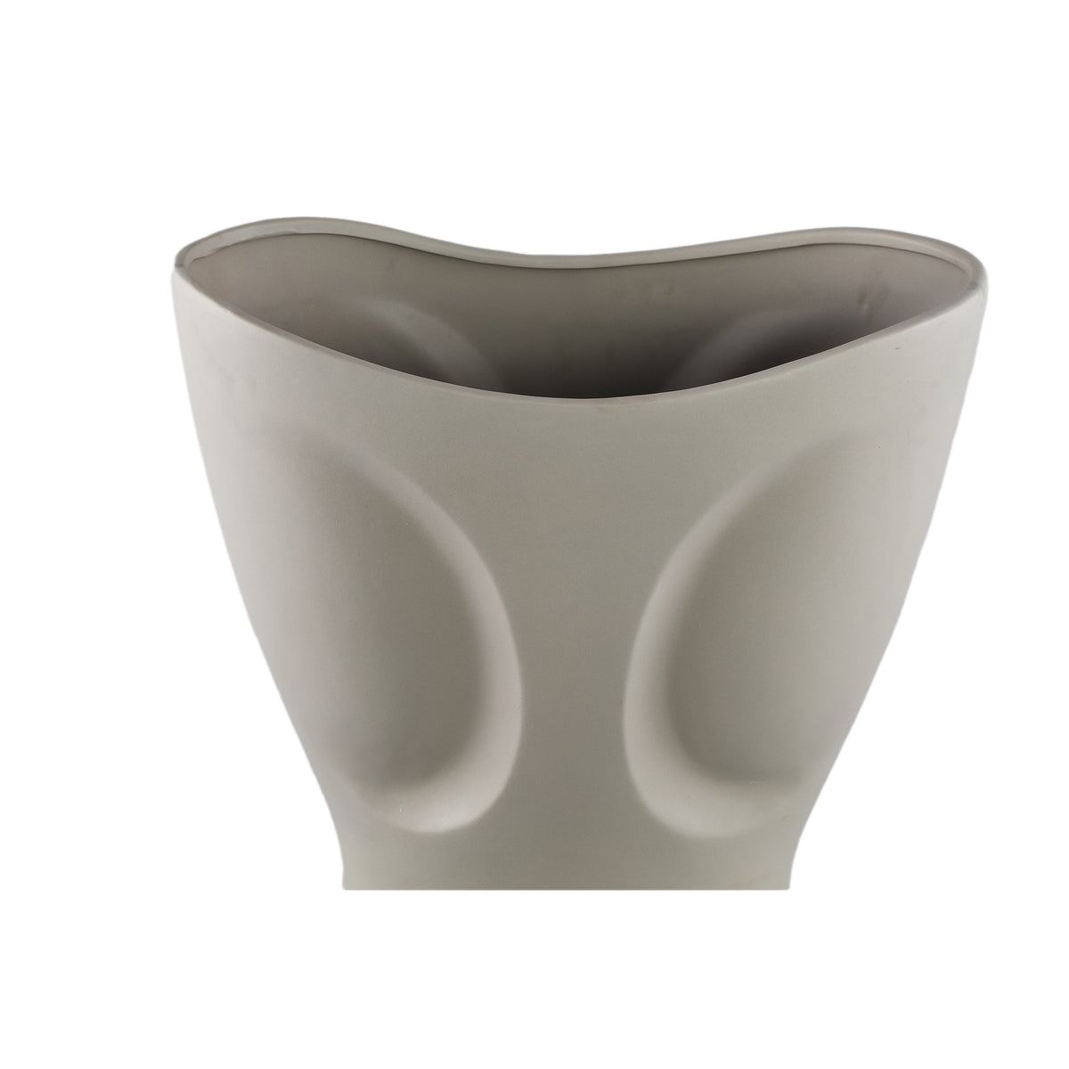 Dayna Szara Owalna Waza Ceramiczna Large PTMD