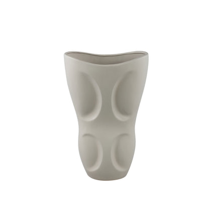 Szara owalna waza ceramiczna Dayna, średnia, PTMD