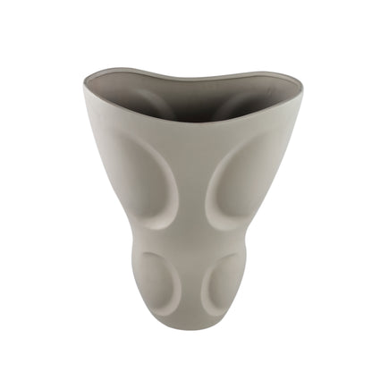Szara owalna waza ceramiczna Dayna, średnia, PTMD