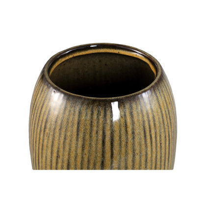Doniczka Tamica Ciemnobrązowa Doniczka Ceramiczna Large PTMD