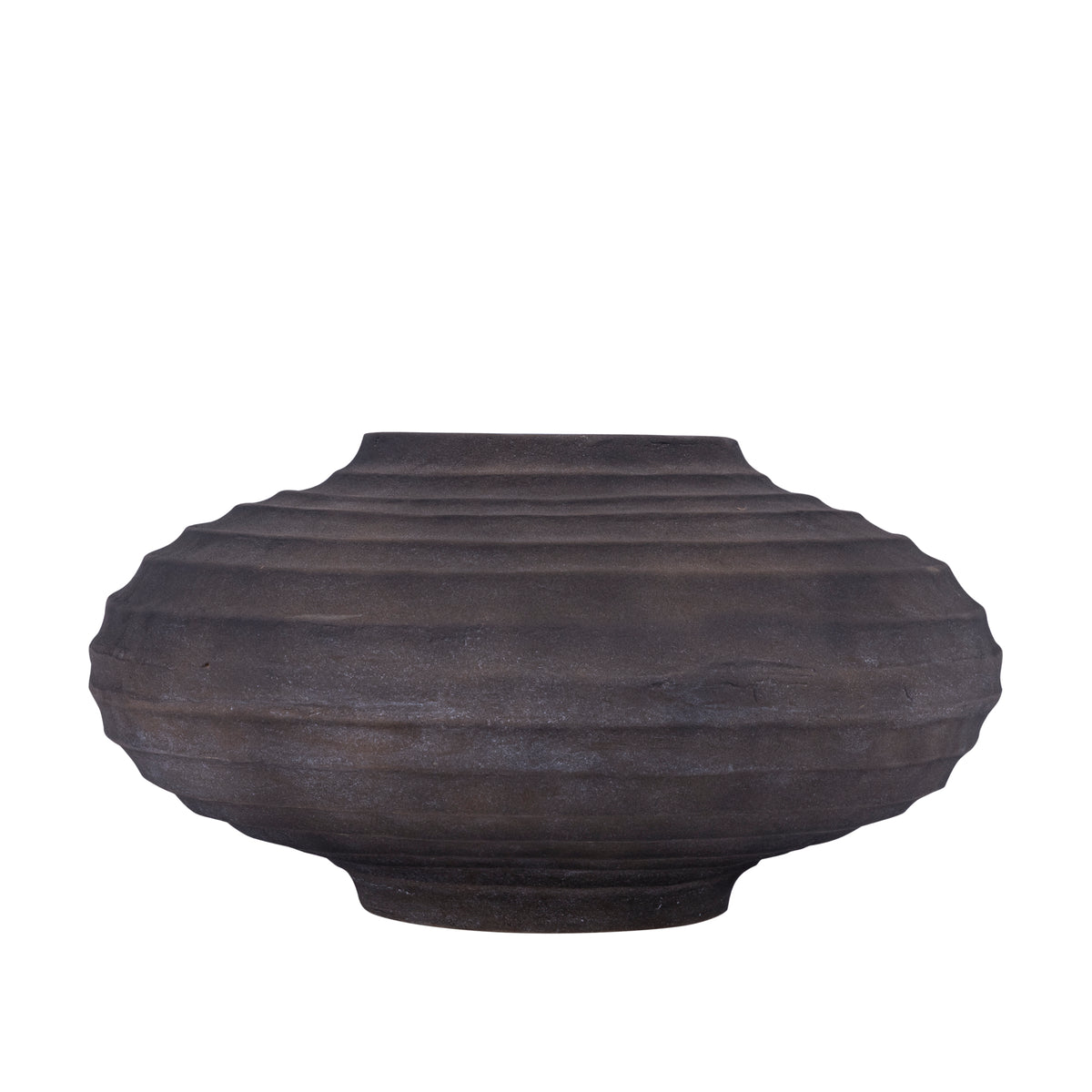 Kody Brown Stone Wash odlewana aluminiowa żebrowana doniczka L PTMD