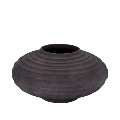 Kody Brown Stone Wash odlewana aluminiowa żebrowana doniczka L PTMD