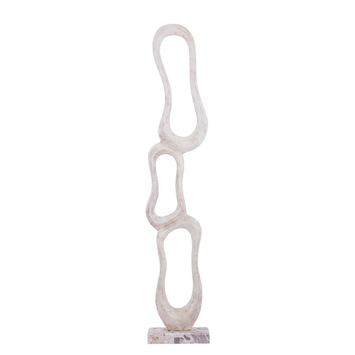Rzeźba Camare Abstract Design z odlewanego aluminium, beżowa, duża PTMD