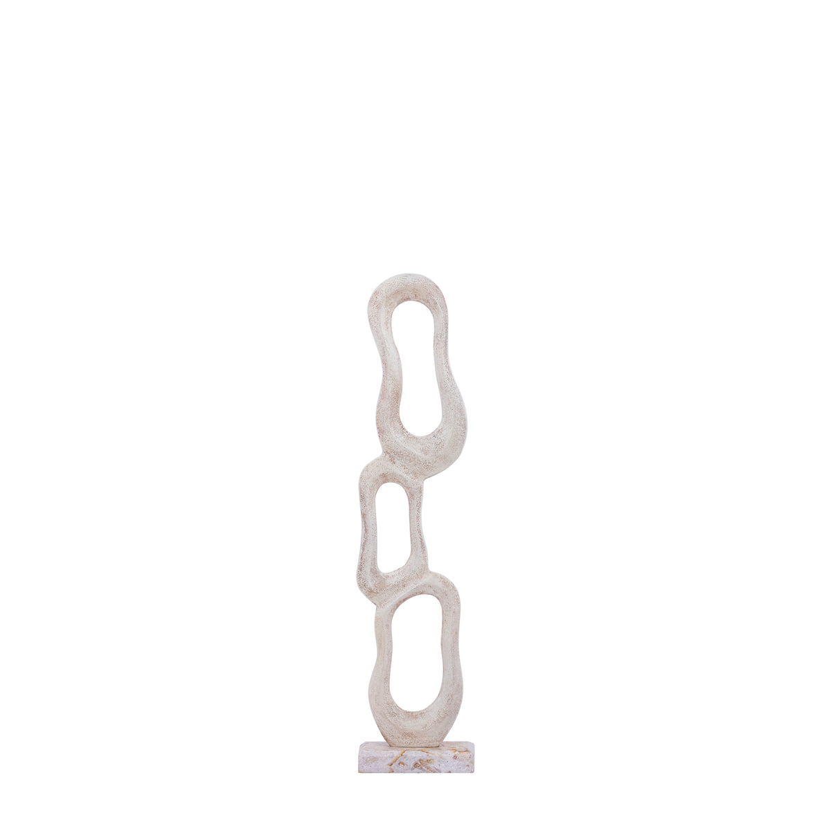 Rzeźba Camare Abstract Design z odlewanego aluminium, beżowa, mała PTMD
