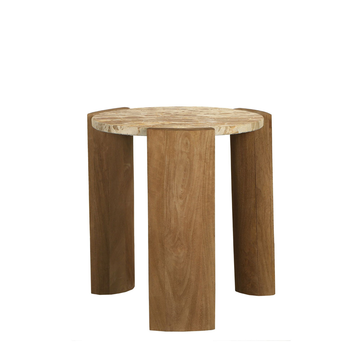 Stolik pomocniczy Javina Naturalny Marmur Ø52cm PTMD