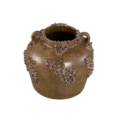 Deisy Zielony ceramiczny słój z uchwytami Rough Coral L PTMD