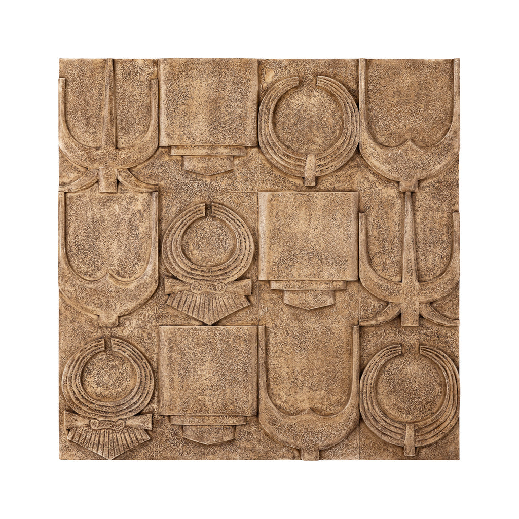 Saku Beżowy MDF Ancient Symbols Antyczny Panel Ścienny PTMD