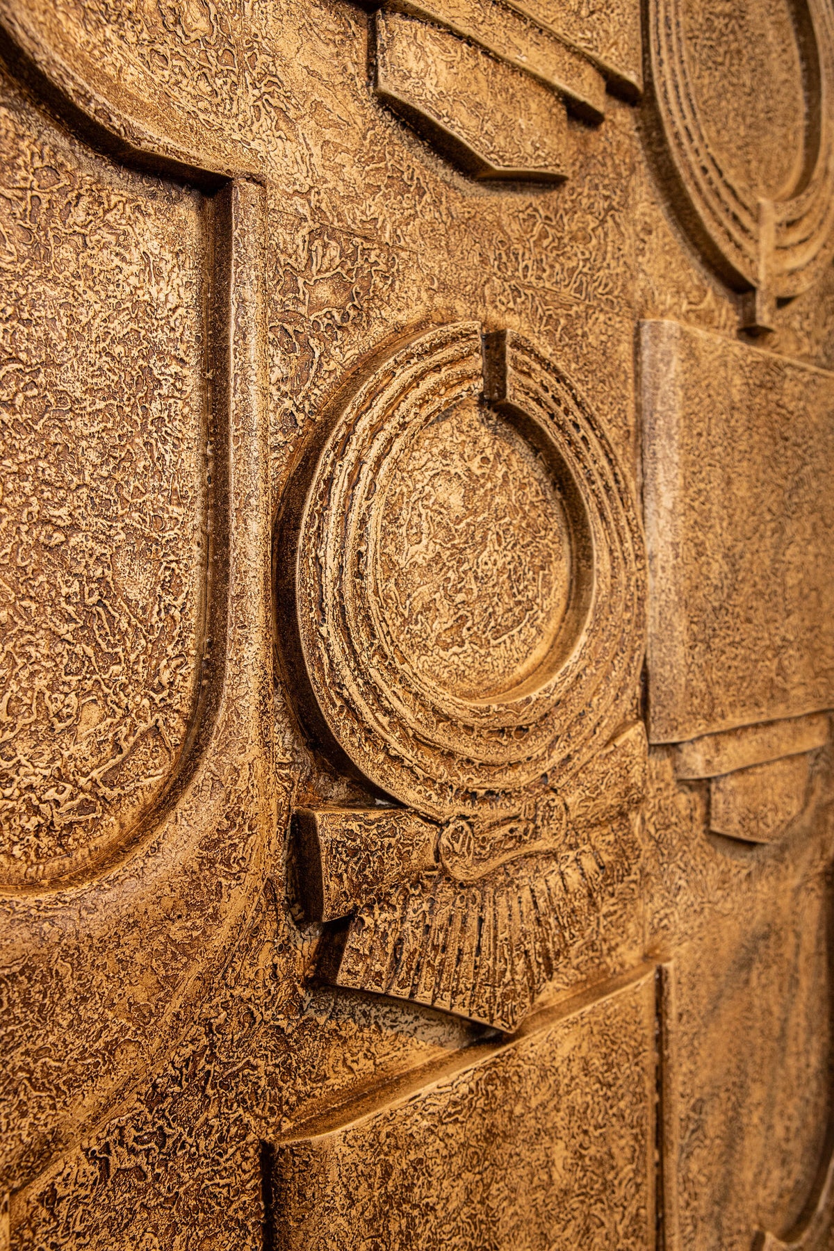 Saku Beżowy MDF Ancient Symbols Antyczny Panel Ścienny PTMD