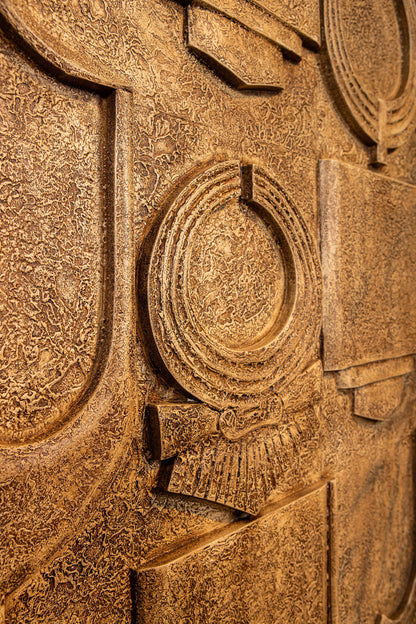 Saku Beżowy MDF Ancient Symbols Antyczny Panel Ścienny PTMD