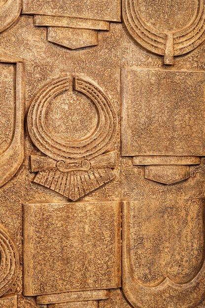 Saku Beżowy MDF Ancient Symbols Antyczny Panel Ścienny PTMD