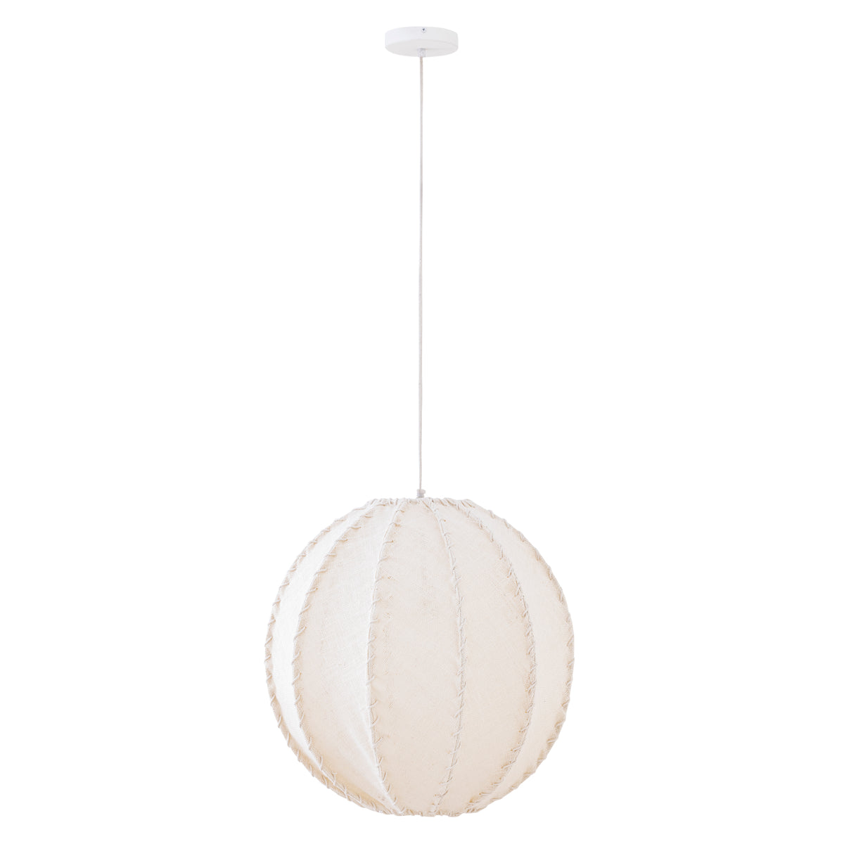 Lampa wisząca Myka Kremowa Juta Kulista Duża PTMD