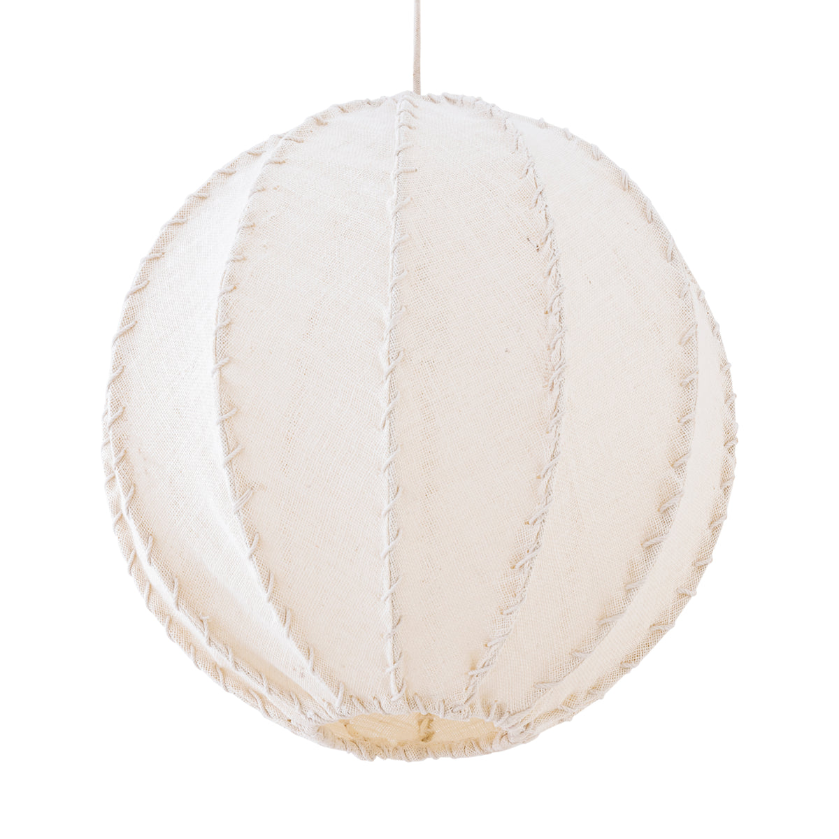 Lampa wisząca Myka Kremowa Juta Kulista Duża PTMD