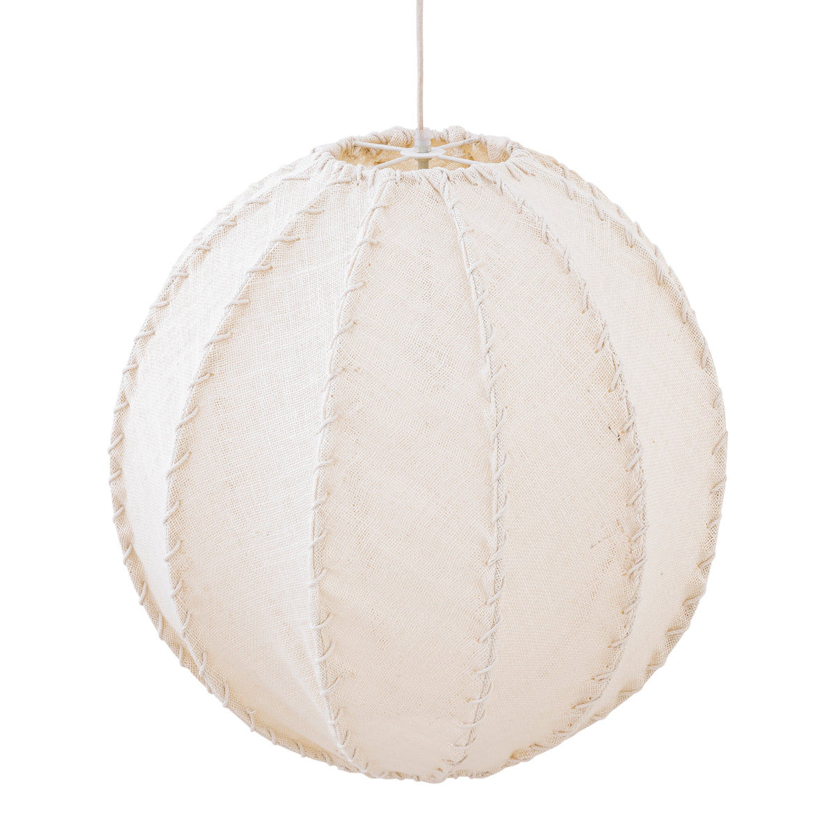 Lampa wisząca Myka Kremowa Juta Kulista Duża PTMD