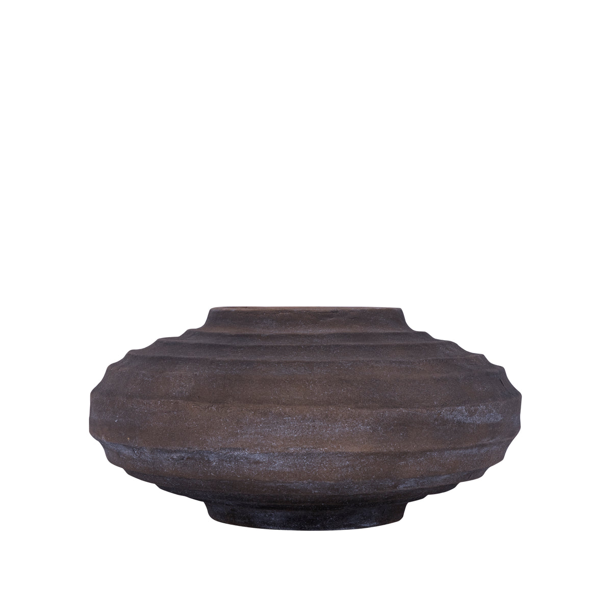 Kody Brown Stone Wash odlewana żebrowana doniczka z aluminium M PTMD