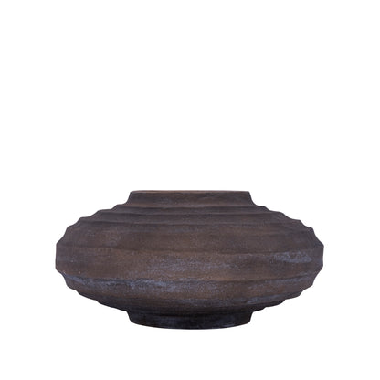 Kody Brown Stone Wash odlewana żebrowana doniczka z aluminium M PTMD