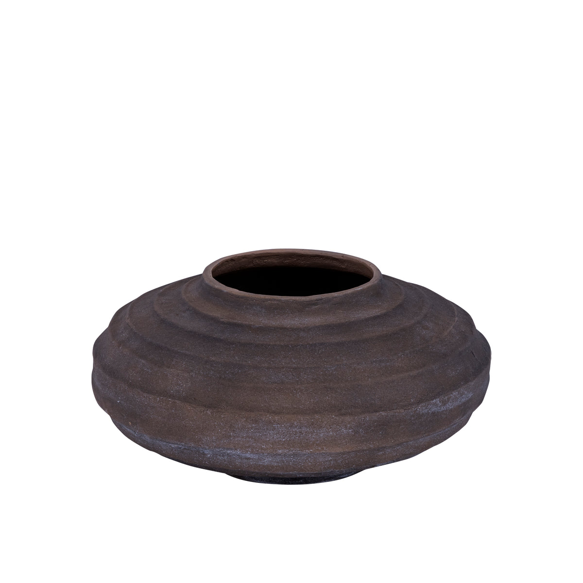 Kody Brown Stone Wash odlewana żebrowana doniczka z aluminium M PTMD