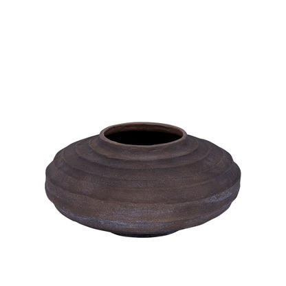 Kody Brown Stone Wash odlewana żebrowana doniczka z aluminium M PTMD