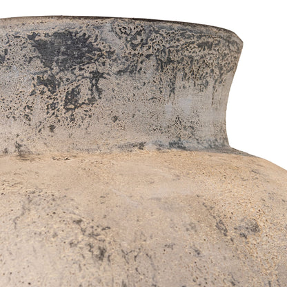 Wysoki duży doniczka Gisel Crème Cement Fiber PTMD