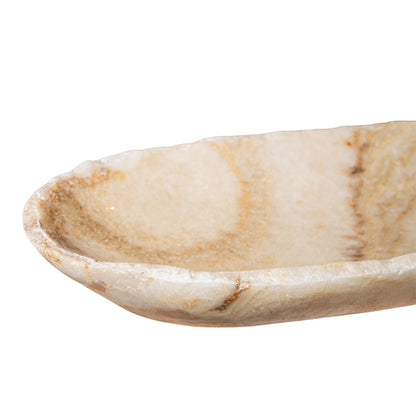 Duża owalna miska Draya Onyx White Organic PTMD