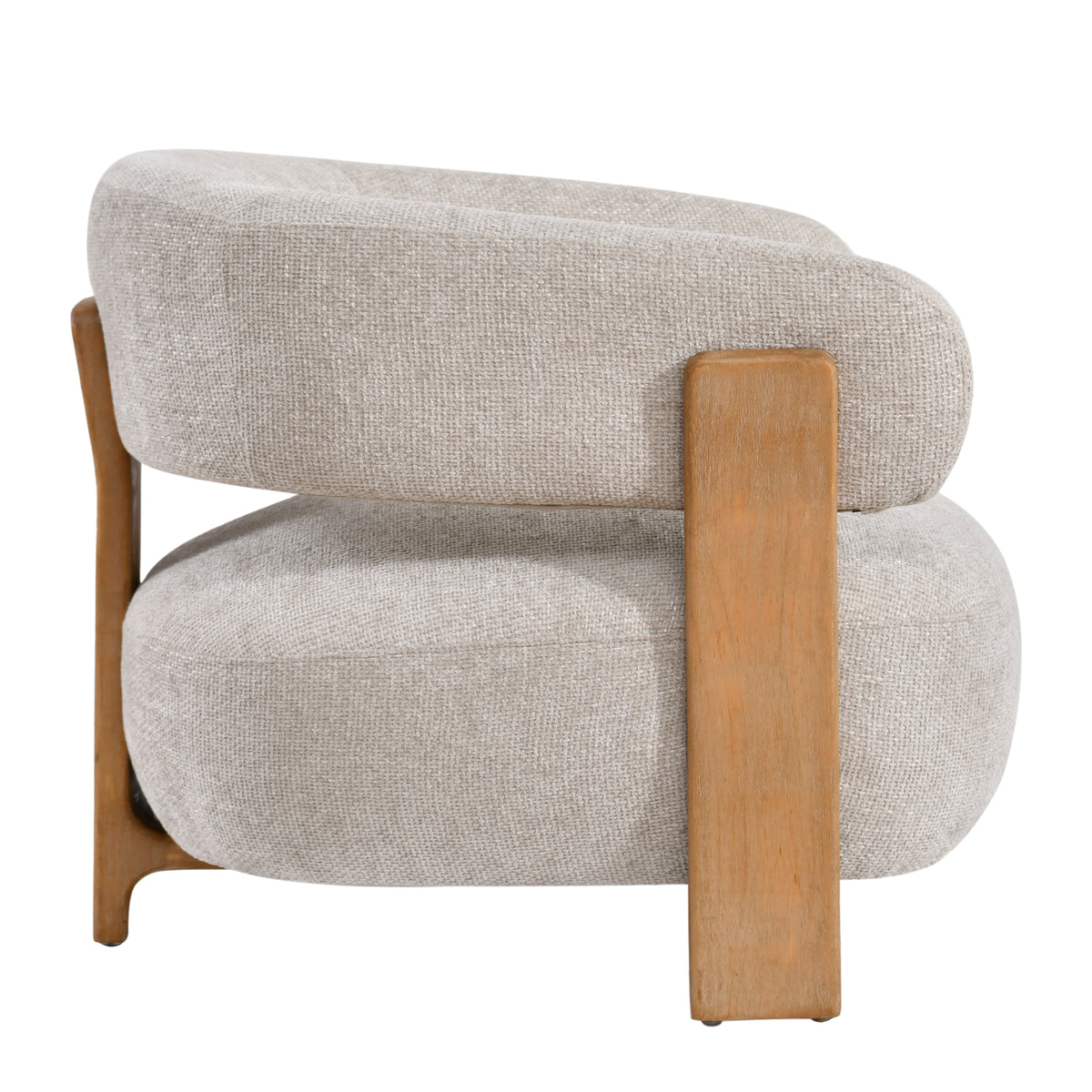 Fotel Mire Cream Legacy 15 Dove drewno kauczukowe PTMD