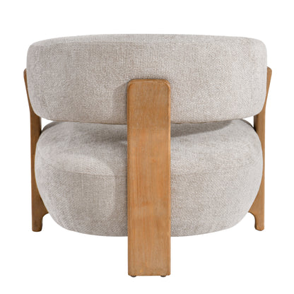 Fotel Mire Cream Legacy 15 Dove drewno kauczukowe PTMD