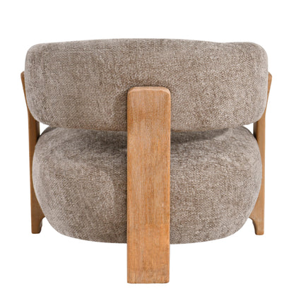 Fotel Mire Taupe Legacy 3 Mink, drewno kauczukowe, PTMD