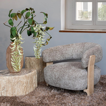 Fotel Mire Taupe Legacy 3 Mink, drewno kauczukowe, PTMD