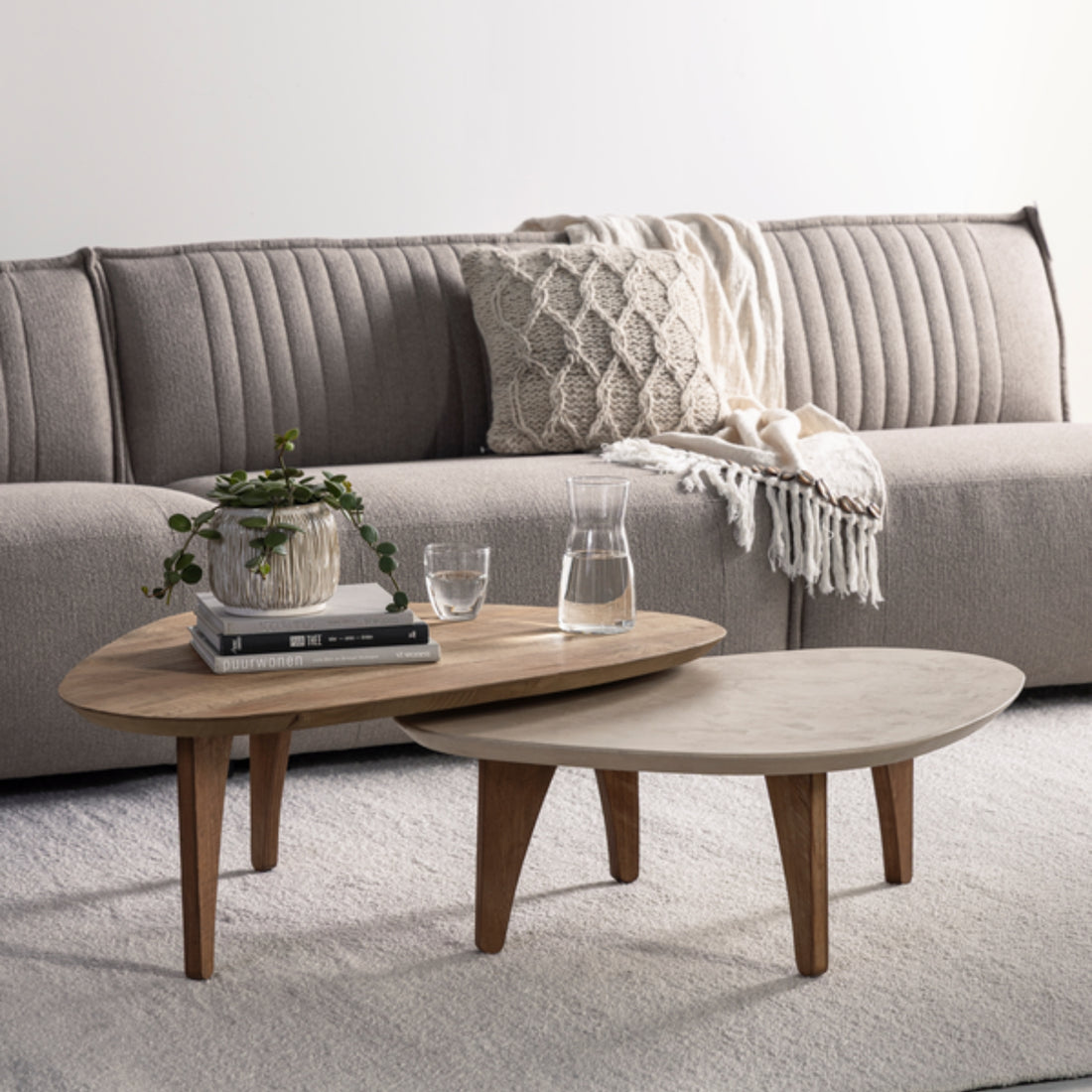 DTP Home Bliss mortex Stolik kawowy Pebble