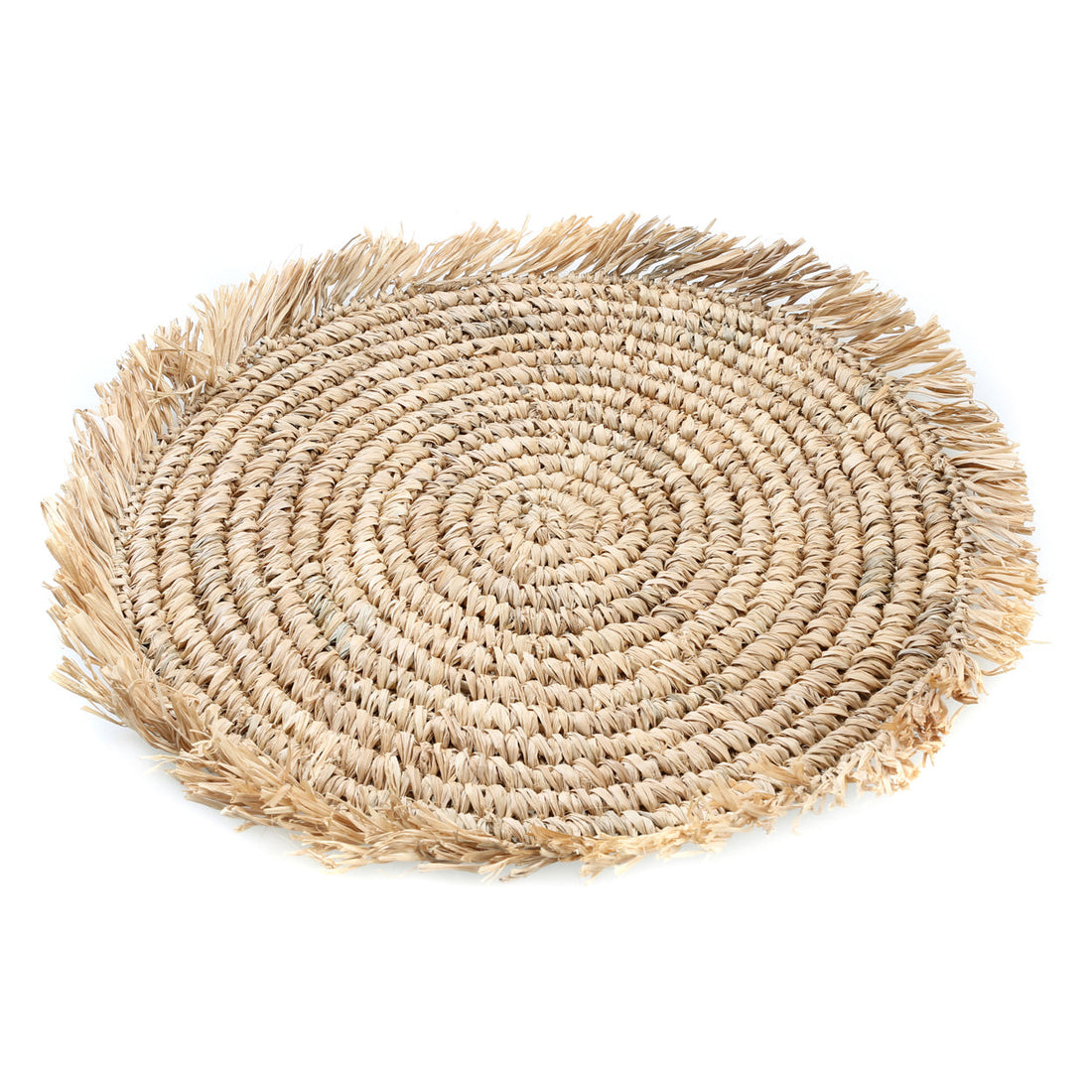 Okrągły podkład rafiowy z frędzlami - Naturalny Bazar Bizar