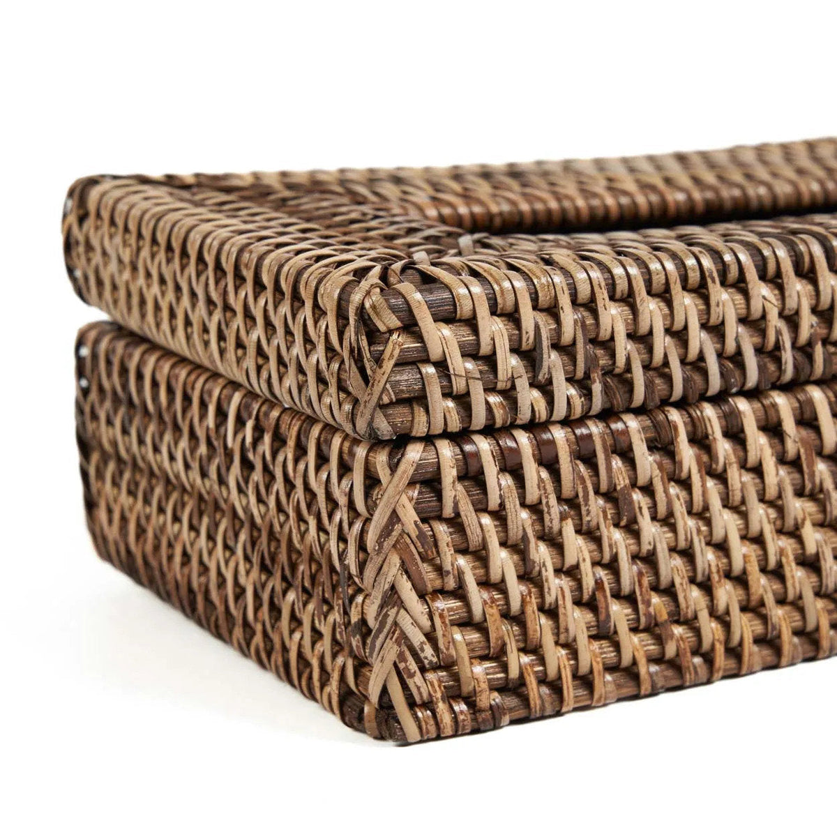 Pudełko na chusteczki Rattan Classic – brąz naturalny Bazar Bizar
