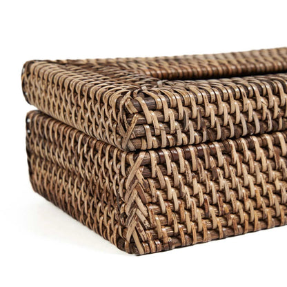 Pudełko na chusteczki Rattan Classic – brąz naturalny Bazar Bizar