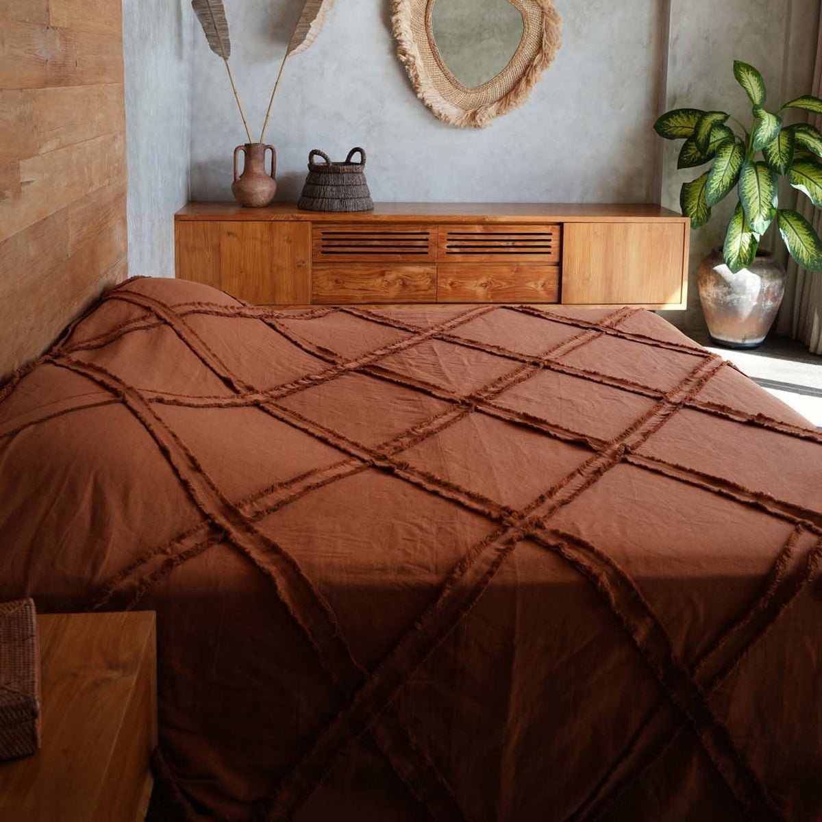 Bamber Bedsprei Terracotta Bazar Bizar
