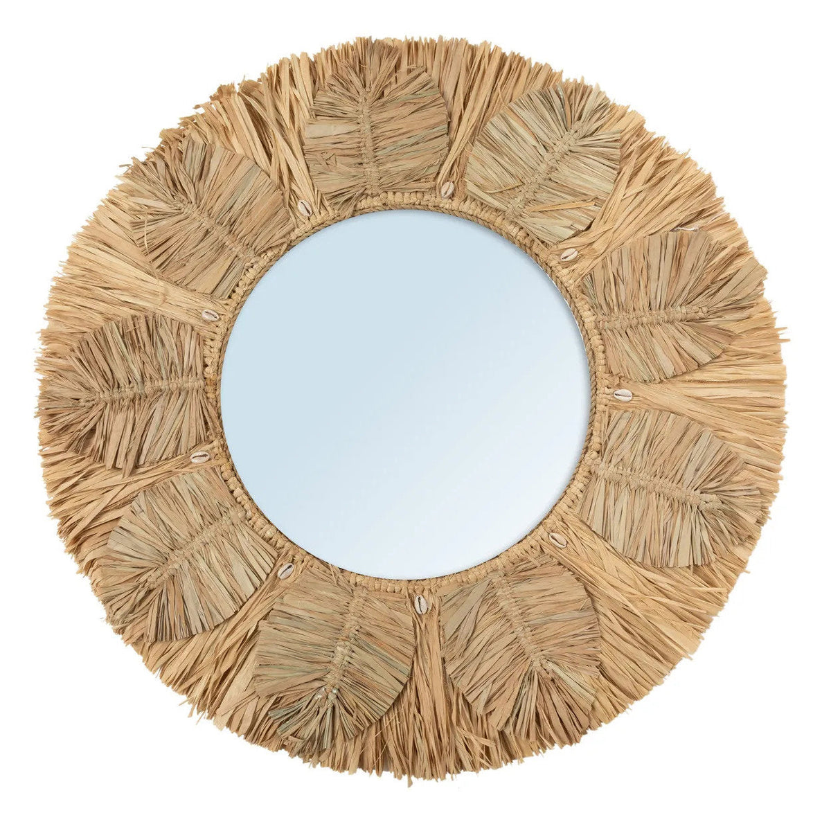 Lustro Palm Tree - Naturalne - M 60x60cm Bazar Bizar
