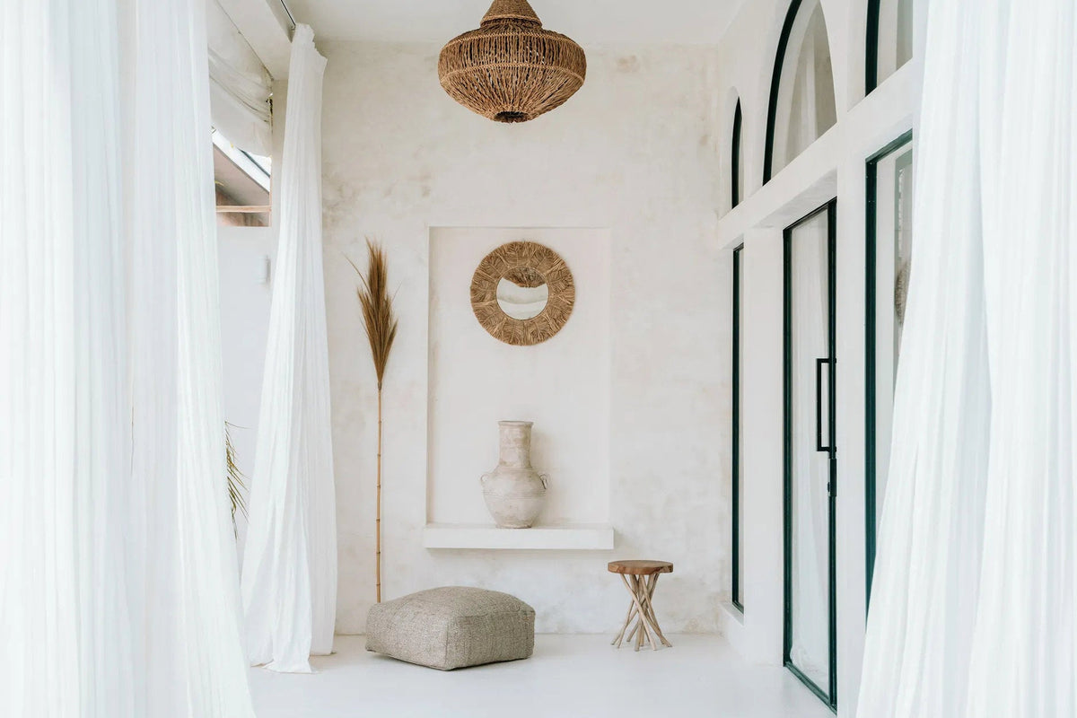Lustro Palm Tree - Naturalne - M 60x60cm Bazar Bizar