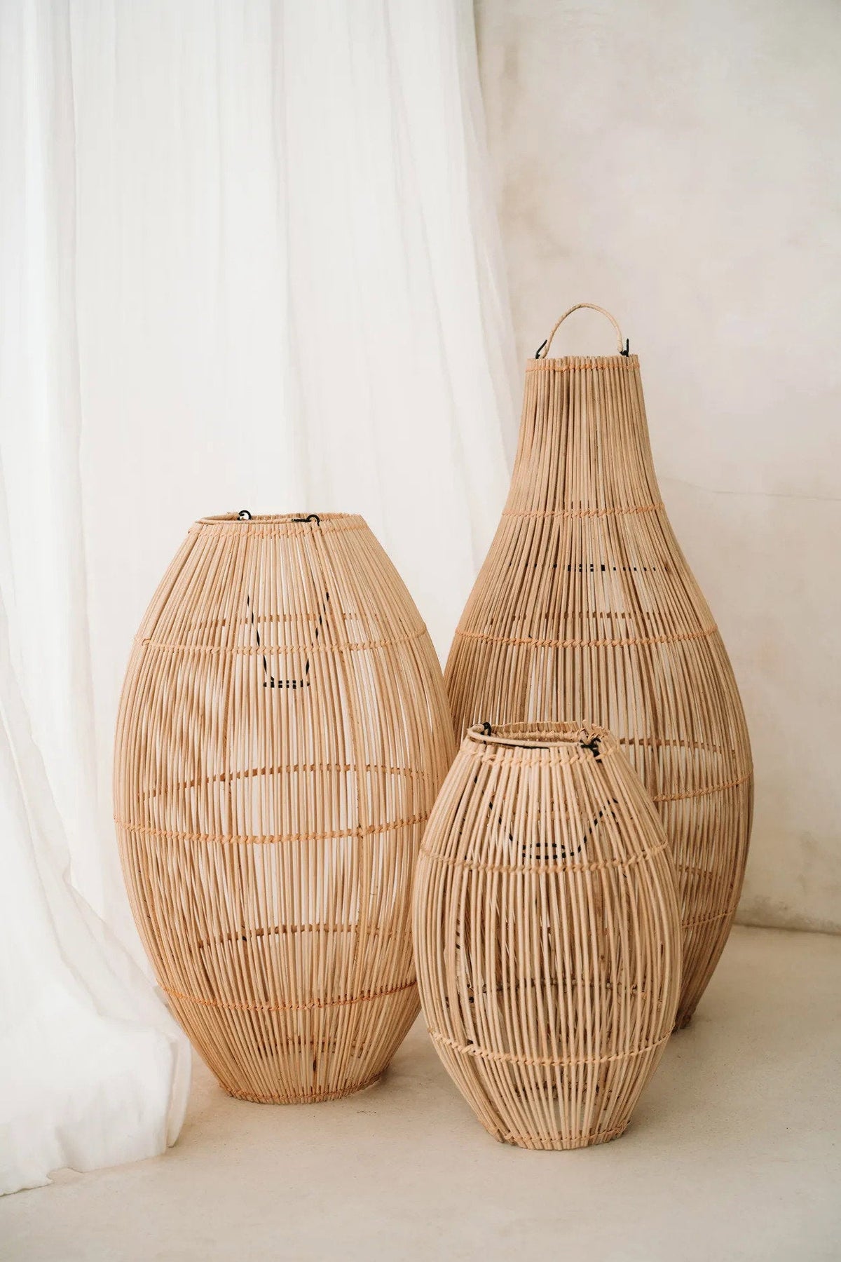 Lampa wisząca Zuri - Naturalna - Large Bazar Bizar