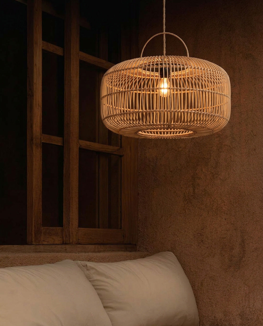 Lampa wisząca Arun - Naturalna - Duża  Bazar Bizar