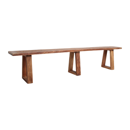 Ławka do jadalni z drewna tekkowego Farmwood 220 cm Raw Materials