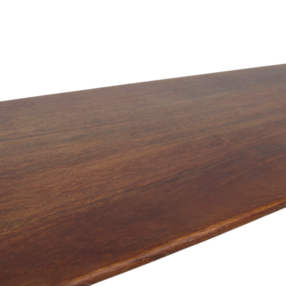 Ławka do jadalni Bullnose z brązowego drewna mango 180 cm Raw Materials