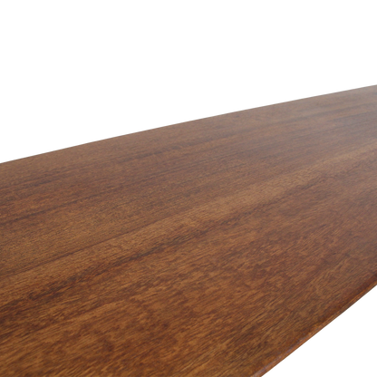 Ławka do jadalni Bullnose z brązowego drewna mango 240 cm Raw Materials