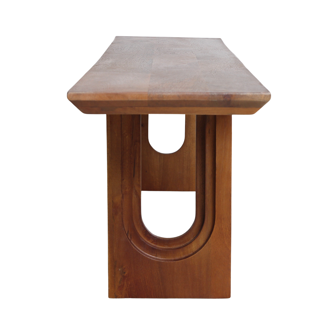 Ławka do jadalni Bullnose Chamfered Drewno mahoniowe 200cm Surowce