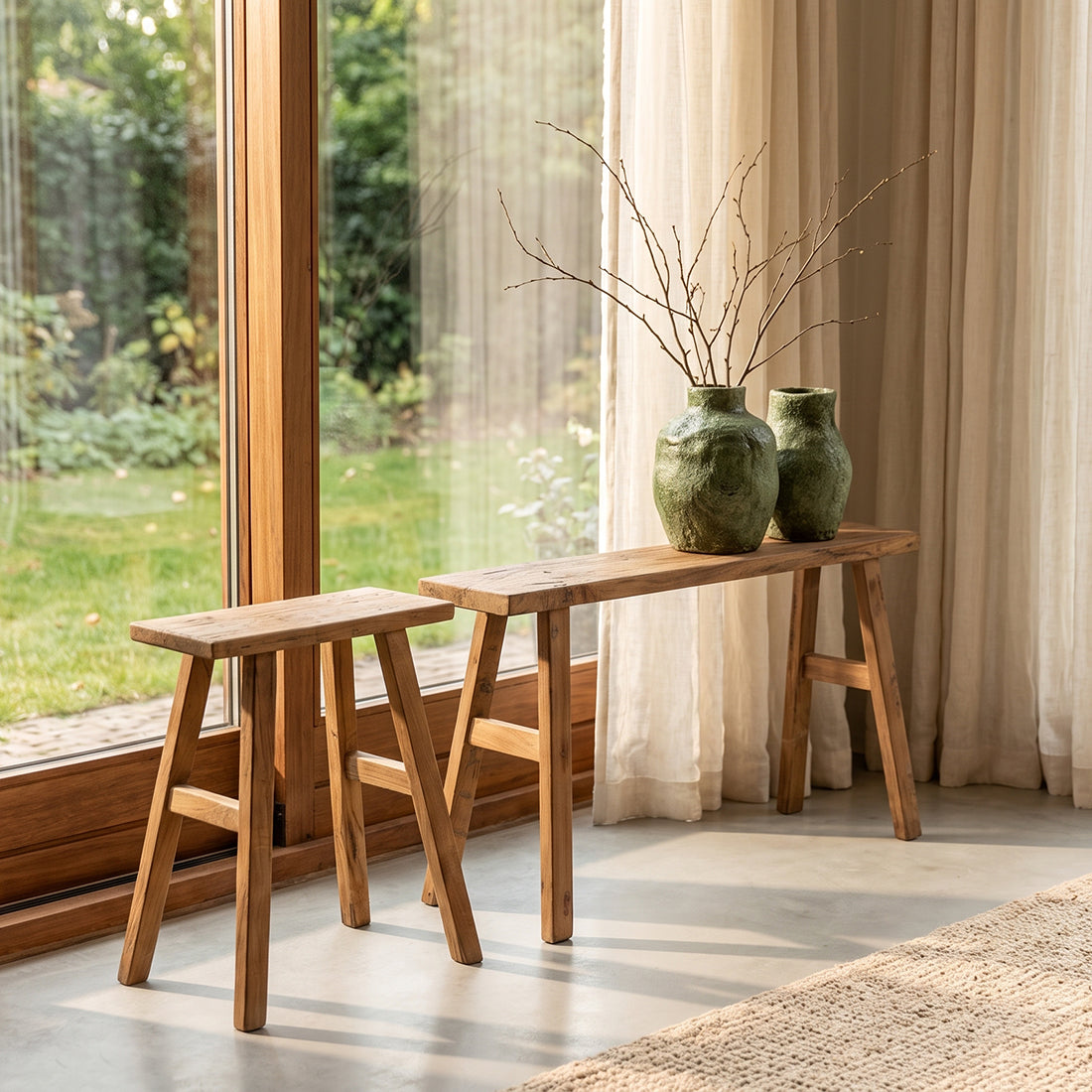 Ławka Carpenter Java 80 cm surowe materiały