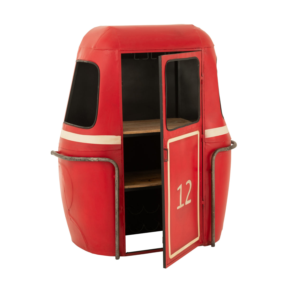 Meble barowe Wagonik Kabel Iron/Mango Wood Red J-Line
