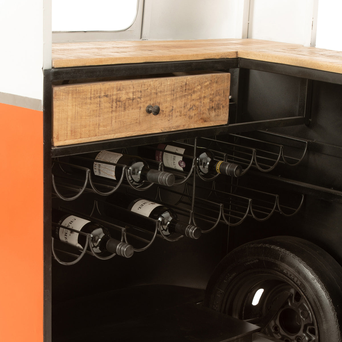 Meble barowe Retro Bus Pomarańczowe J-Line