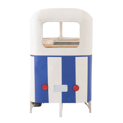 Meble barowe Retro Camper Niebieski/Biały J-Line