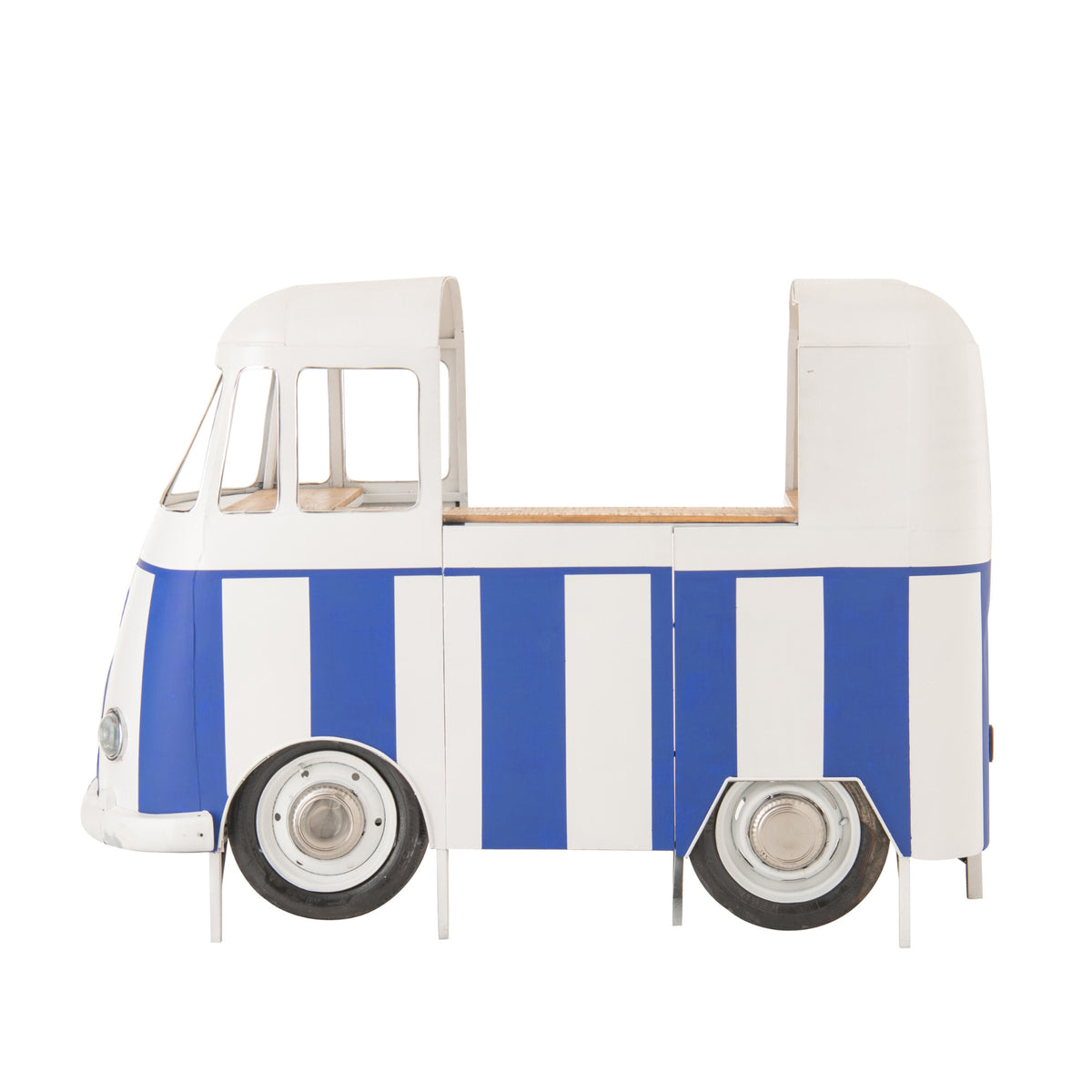 Meble barowe Retro Camper Niebieski/Biały J-Line